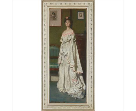 JOHN BYAM LISTON SHAW A.R.W.S. (BRITISH 1872-1919) Full length portrait of Isobel Codrington in Signed and dated 1904, pastel