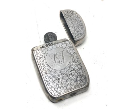 victorian silver vesta case converted into cigarette lighter 