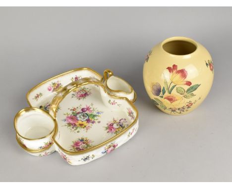 A Hammersley Lady Patricia Strawberry Set Together with a Wedgwood Floral Decorated Jar