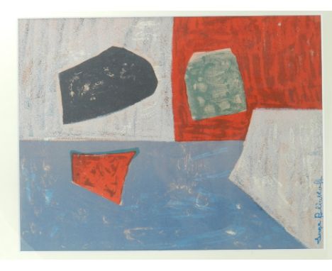 After Serge Poliakoff (1906-1969), Abstract Study, lithograph, signed lower left. H: 31cm W: 24cm  