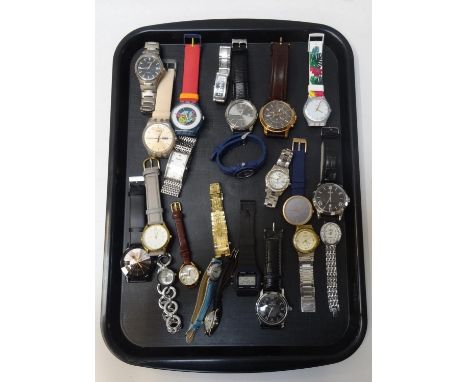 SELECTION OF LADIES AND GENTLEMEN'S WRISTWATCHESincluding Lorus, Swatch, DKNY, Fossil, Hugo Boss, Accurist, Casio, Timex and 