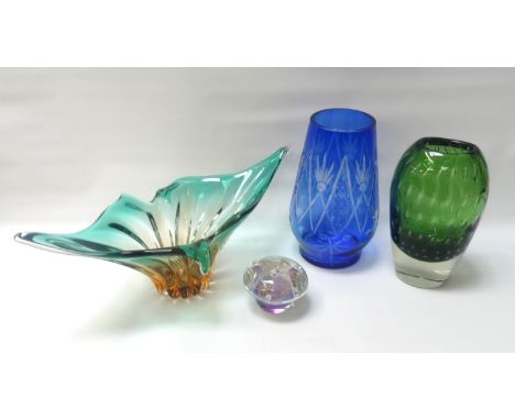 SEVEN CAITHNESS AND OTHER GLASS PAPERWEIGHTSincludes Pastel, Splashdown, Moon Crystal and Pebble, two with boxes, and three l