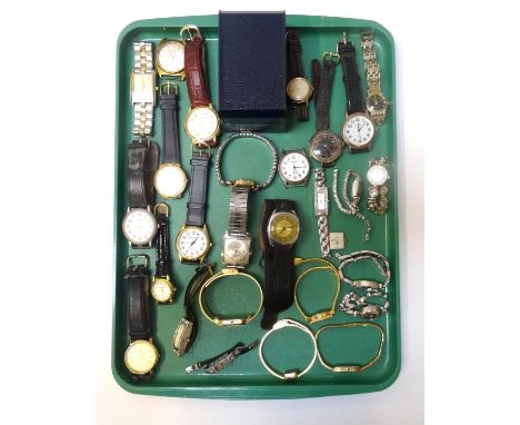 SELECTION OF LADIES AND GENTLEMEN'S WRISTWATCHESincluding vintage examples, including a silver cased early 19th century watch