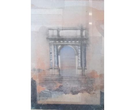 TWO ARCHITECTURAL PRINTSof classical archways, both framed and glazed, 82cm x 58cm (2) 