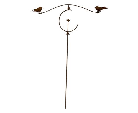 Wrought metal counter balancing bird garden ornamentDimensions: Height:&nbsp;145cm&nbsp;