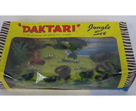 A Marx Daktari Jungle set in original box, Dinky No 771 International Road Signs, complete in box and Corgi 1504 Scale Figure