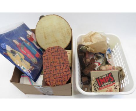 A quantity of assorted collectables including a circa 1930's Lyons Easter Egg in box; girl Guide belt; Wade pipe rest in box;
