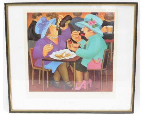Beryl Cook (1926-2008) - Ladies who Lunch, coloured limited edition print signed in pencil by the artist, Pub. Alexander Gall