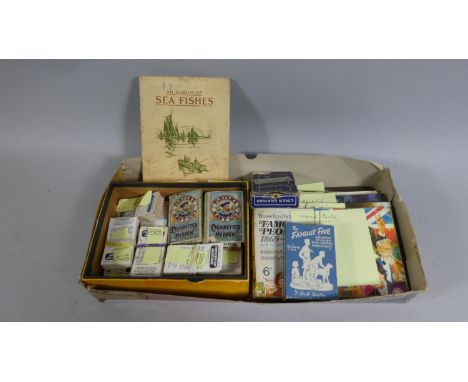 A Box Containing Various Tea and Cigarette Cards, Famous Five Playing Cards and Metropolitan Vickers Playing Cards 