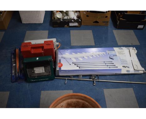 A Digital TV Antenna, Various Tools, Heater Etc 