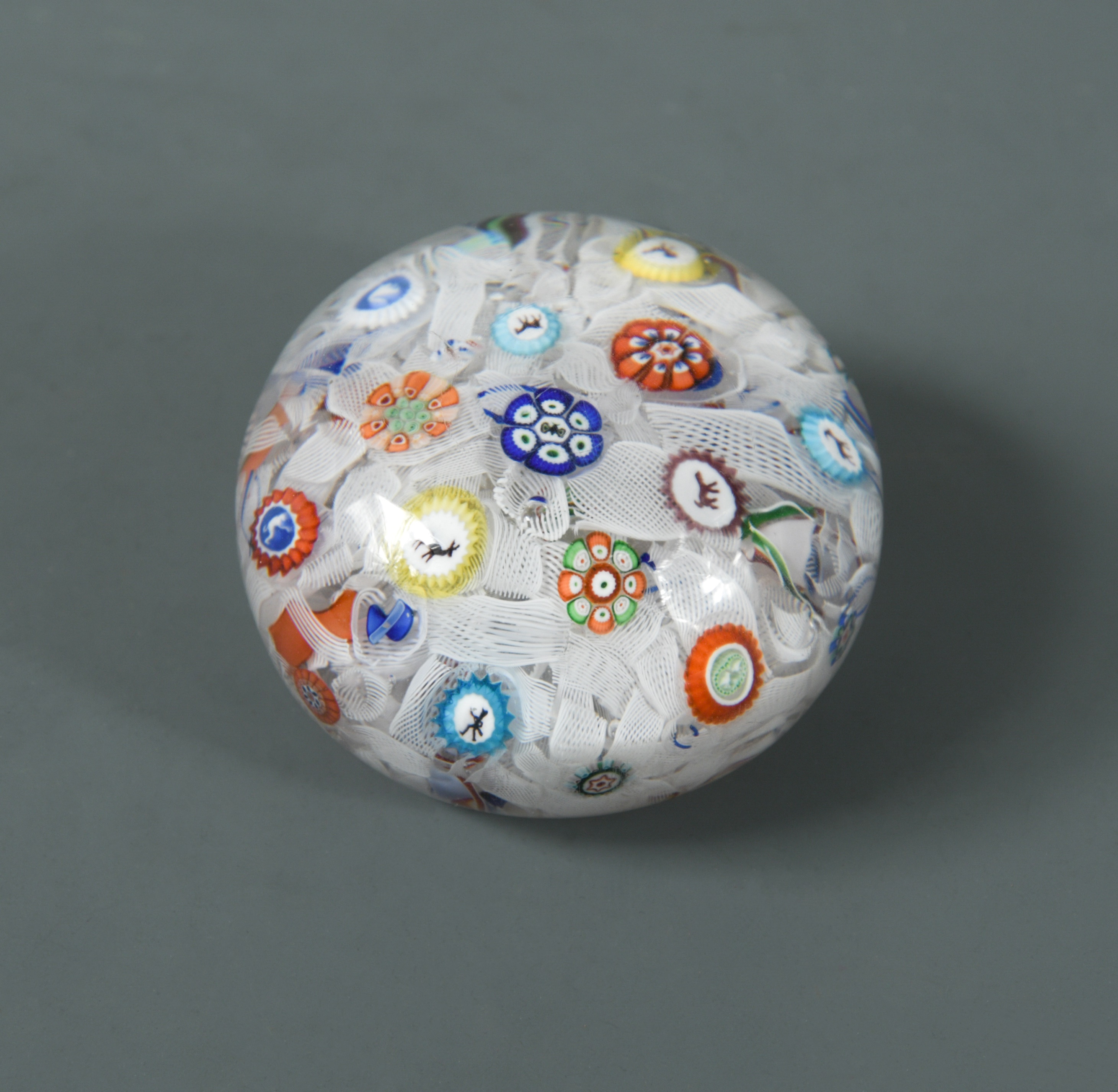 A Baccarat spaced millefiori paperweight, dated 1848, in Cheffins Fine Art