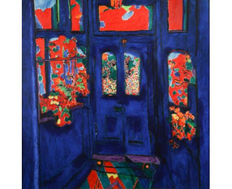 The Magic Porch in Manorbier signed, titled and dated 1988 to the reverse oil on canvas, unframed (Dimensions: 111 x 113cm)(1