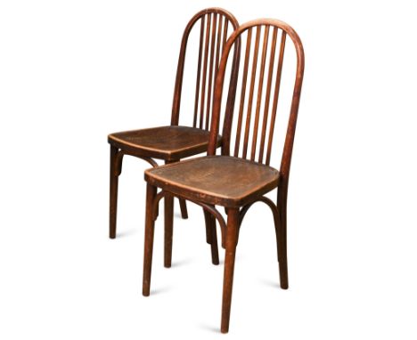 the hooped bar backs above 'crocodile' print seats, paper trade labels to underside (Dimensions: 85cm high) (Qty: 2)(85cm hig
