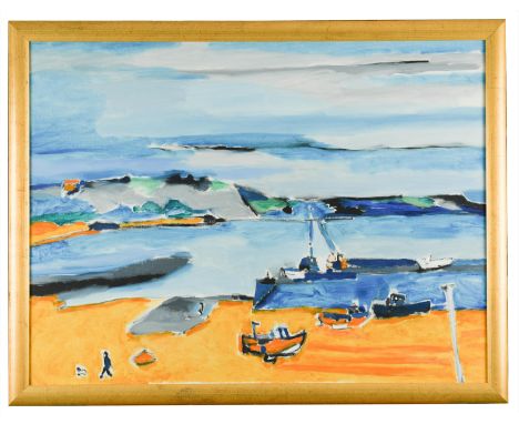 The Magic of Pembrokshire (sic) signed, titled and dated 1989 to the reverse oil on canvas (Dimensions: 76 x 101cm)(76 x 101c