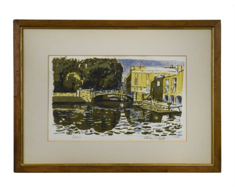 Queens' College, Cambridge signed 'Edwin la Dell' (lower right); titled lithograph (Dimensions: 23.5 x 38cm )(23.5 x 38cm )
