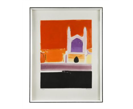Vertical Composition - King's College Chapel, Cambridge signed 'Fraser' (lower right); numbered 40/60 lithograph (Dimensions: