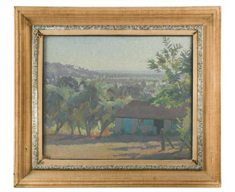 Evening, Somerset signed 'R DOGGETT' (lower right); titled to the stretcher and further titled and dated August 1933 to label