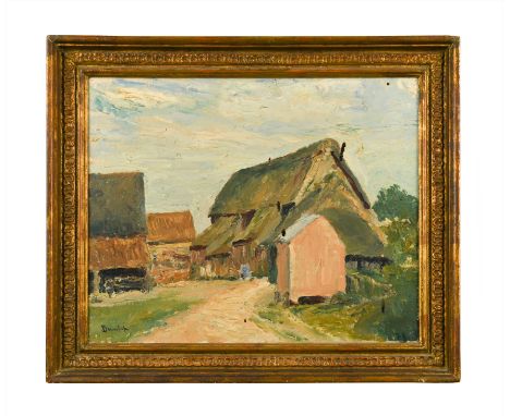 Farm House, Suffolk signed 'Dunlop' (lower left) oil on canvas (Dimensions: 40 x 50cm)(40 x 50cm)Footnote: Provenance Moulton