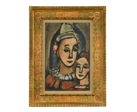 Duo (the two brothers), 1948 numbered 72/150 lithograph and engraving with chisel (Dimensions: 57 x 37.5cm )(57 x 37.5cm )Foo