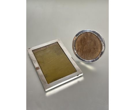 A Birmingham silver rectangular photograph frame Birmingham 1920, missing easel stand L x 17.5 W x 15.5 and a Birmingham silv