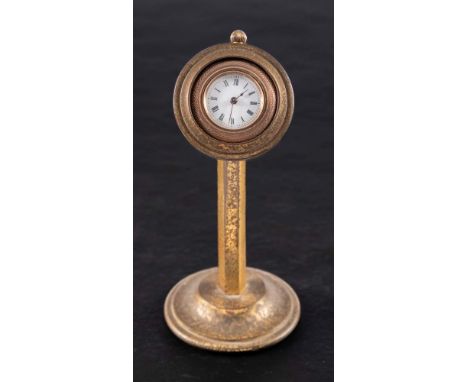 Louis Jacot, Locle, a gold-plated lady's pocket watch, the white enamel dial with black Roman numerals and spade hands with t