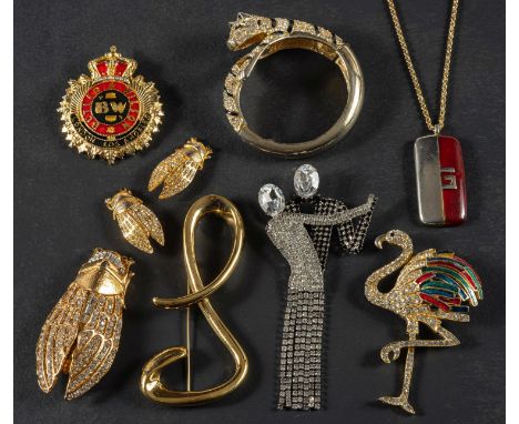 A collection of costume jewellery mainly Butler &amp; Wilson, including a Butler and Wilson 'Crystal dancing couple' brooch, 