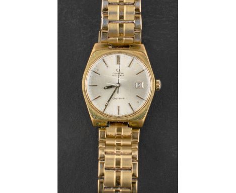 Omega, a gentleman's Geneve automatic wristwatch, the silvered dial signed as per title with baton numerals, date aperture, l