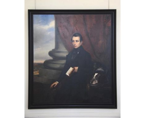 Dujardin: h/t 'portrait d'un jeune homme' (150 x 133 cm)
