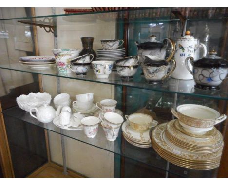 A Royal Doulton Canton pattern part tea service, a Royal Worcester Embassy pattern part dinner service, four Royal Worcester 