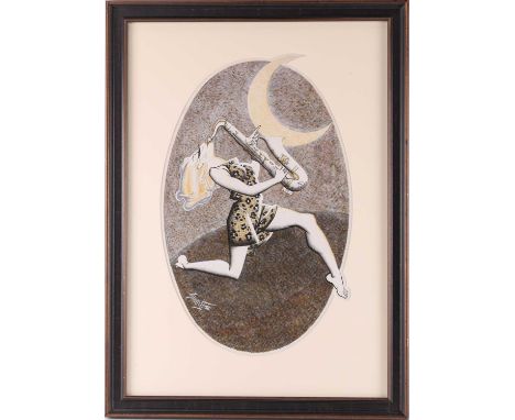 Robert Stewart Sherriffs (1906-1960), 'Frances Day', portrait of the iconic 1930s cabaret star, mixed media, signed to lower 