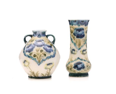 William Moorcroft for James MacIntyre, a miniature 'Poppy' vase, circa 1903, twin handled amphora form, printed mark and unde