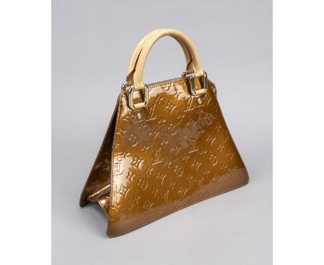 Louis Vuitton, Bronze Monogram Vernis Forsyth Bag, glänzendes bronzefarbenes Lackleder mit Logo-Prägung im Rapport und Detail