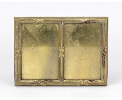 Bilderrahmen, Ende 19. Jh., Bronze/Messing. Doppelrahmen mit Ring zum Hängen, leicht ber., 17 x 22 cm