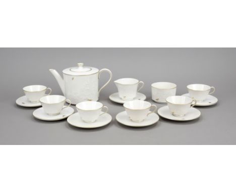 Service für 6 Personen, 16-tlg., KPM Berlin, Marke für Werk in Selb 1943-1957, rote Reichsapfelmarke, Entwurf Trude Petri und