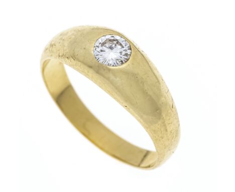 Brillant-Ring GG 585/000 ungest., gepr., mit einem Brillanten 0,25 ct W/VS, RG 56, 4,9 g