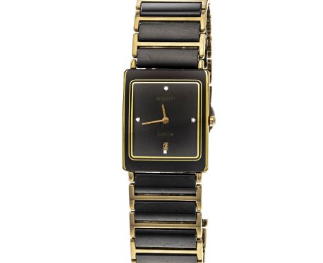 Rado Jubile`, Unisex Quarzuhr, Ref. 160.0281.3N, Ceramicgehäuse und Band, Edelstahldruckboden, dunkelgraues Zifferblatt mit D