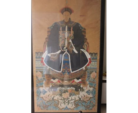 Chinese School, Late 19th Century
ANCESTRAL PORTRAIT of a man
180cms x 96cms
 