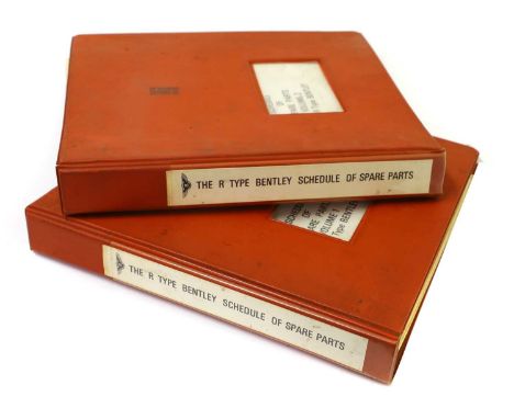 'Schedule of Spare Parts, The R-Type Bentley', Vols. 1 and 2,Rolls-Royce, A4, ring-bound (2)