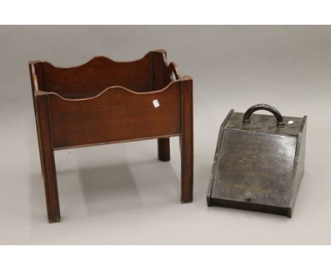 A trough and coal box. The trough 51 cm long.