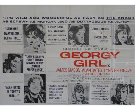 A framed and glazed vintage film poster for Georgy Girl. 106 x 79.5 cm.