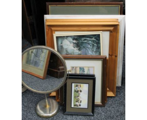 A quantity of pictures, prints and a mirror.