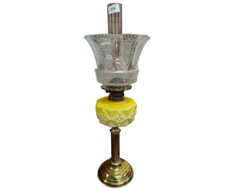 FINE QUALITY VICTORIAN OIL LAMP AND SHADE PERFECT 