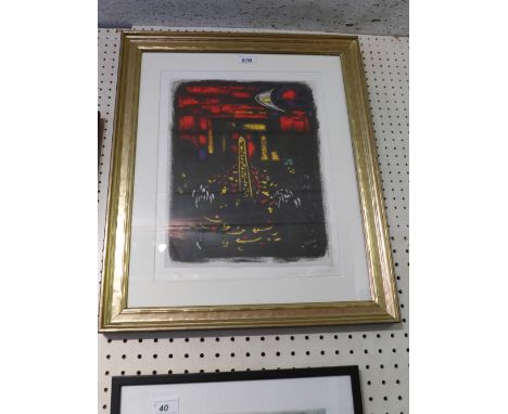 Andre Masson, a 1963 lithograph 'Place De La Concorde Et L'Ark De Triomphe', signed in pencil, from a limited edition of 10 i