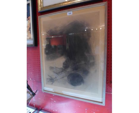 Claude Garache, a limited edition etching 46/50 signed in pencil, in an oak frame H:68cm W:53cm