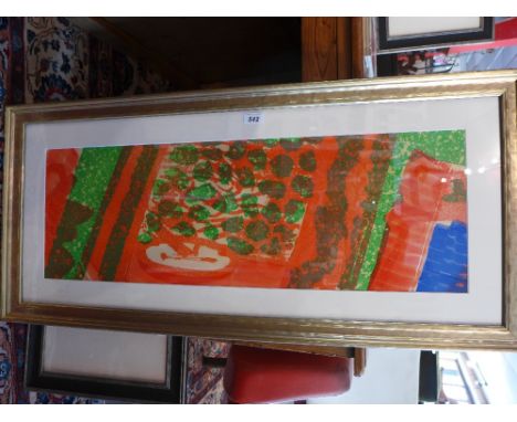 Howard Hodgkin, a 1990 etching in intaglio, hand printed in sennelir tempera 'But We Did Stop Smoking, We Didn't Miss Cigaret