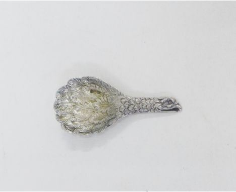 Contemporary silver caddy spoon, Sheffield 1988, 9cm long 
