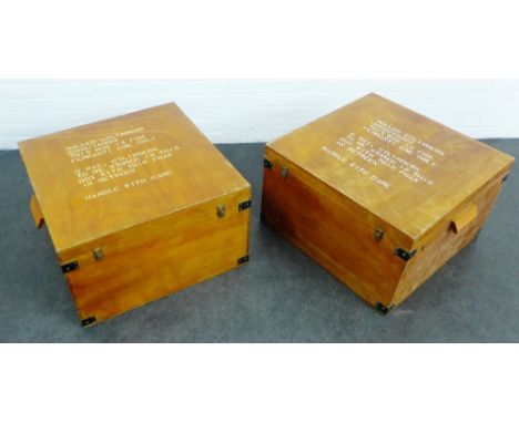 Two vintage Ferrantis storage boxes, 42 x 70cm, (2) 