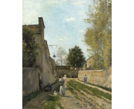 Stanislas Lépine (French, 1835-1892)Montmartre, La Rue des Saules signed 'S Lepine' (lower left)oil on canvas46 x 38cm (18 1/