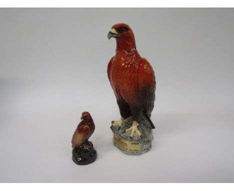 A Beswick Eagle whisky flask, model no. 2281B together with a Beswick small Eagle whisky flask, model no. 2104