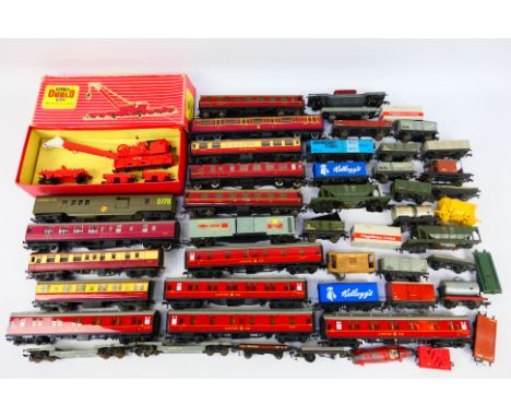 Hornby - Tri-ang - Jouef -  A collection of OO gauge wagons and coaches including a rare Battle Space Command Car # R119. The